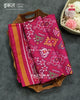 Traditional 4 Figure Navratna Design Pink Semi Double Ikat Rajkot Patola Saree