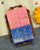 Traditional Gala Border Blue and Peach Single Ikat Rajkot Patola Saree