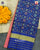 Traditional Gala Border Blue and Peach Single Ikat Rajkot Patola Saree