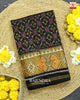 Traditional Buttionful Design Black Single Ikat Rajkot Patola Saree