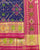 Traditional Chabadi Design Pink and Blue Single Ikat Rajkot Patola Saree