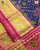 Traditional Chabadi Design Pink and Blue Single Ikat Rajkot Patola Saree