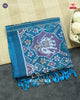 Exclusive Chabadi Elephant Light Blue Ikat Rajkot Patola Dupatta