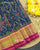 Traditional Chabadi Design Pink and Blue Single Ikat Rajkot Patola Saree