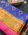 Traditional Chanda Design Pink and Blue Single Ikat Rajkot Patola Saree