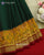 Exclusive Gala Border Mustard Green Single Ikat Rajkot Patola Saree