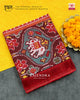 Traditional 4 Figure Red Ikat Rajkot Patola Dupatta