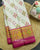 Exclusive Pink and White Single Ikat Rajkot Patola Saree