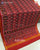 Traditional Flower Design Red Maroon Ikat Rajkot Patola Saree