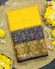 Exclusive Gala Border Purple and Yellow Single Ikat Rajkot Patola Saree