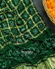 Traditional Green Pure Gaji Silk Gharchola Bandhani Dupatta