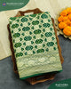 Traditional Khadi Georgette Green Banarasi Bandhani Saree