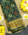 Traditional Hathi Popat Design Green Single Ikat Rajkot Patola Saree