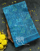 Handwoven Hathi Popat Design Light Blue Woolen Patola Shawls