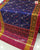 Traditional Hathi Popat Pink and Blue Single Ikat Rajkot Patola Saree