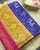 Traditional Hathi Popat Pink and Blue Single Ikat Rajkot Patola Saree