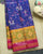 Traditional Hathi Popat Pink and Blue Single Ikat Rajkot Patola Saree