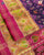 Traditional Laheriya Hathi Popat Pink Purple Single Ikat Rajkot Patola Saree