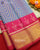 Exclusive Laheriya Design Light Blue and Pink Single Ikat Rajkot Patola Saree