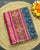 Traditional Manekchowk Pink and Rama Blue Single Ikat Rajkot Patola Saree