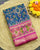 Traditional Manekchowk Pink and Rama Blue Single Ikat Rajkot Patola Saree