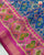 Traditional Manekchowk Pink and Rama Blue Single Ikat Rajkot Patola Saree