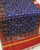 Traditional Manekchowk Red Blue Ikat Rajkot Patola Dupatta