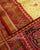 Traditional Manekchowk Design Off-white Red Single Ikat Rajkot Patola Saree