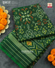 Traditional Navratna Bhat Green Single Ikat Rajkot Patola Dupatta