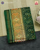 Traditional Navratna Green Single Ikat Rajkot Patola Saree