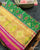 Traditional Navratna Bhat Pink and Green Single Ikkat Rajkot Patola Saree