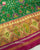 Traditional Navratna Bhat Pink and Green Single Ikkat Rajkot Patola Saree