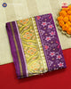 Traditional Navratna Purple Single Ikat Rajkot Patola Saree