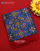 Traditional Navratna Red and Blue Ikat Rajkot Patola Dupatta