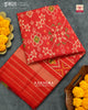 Traditional Navratna Red Single Ikat Rajkot Patola Dupatta