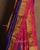 Traditional Panchanda Bhat Pink Blue Single Ikat Rajkot Patola Saree