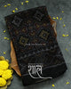 Handwoven Panchanda Design Black Woolen Patola Shawls