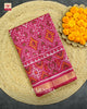 Traditional Panchanda Design Dark Pink Single Ikat Rajkot Patola Saree