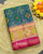 Traditional Panchanda Pink and Rama Blue Single Ikat Rajkot Patola Saree