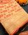 Traditional Khadi Georgette Peach Color  Banarasi Bandhani Saree