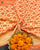 Traditional Khadi Georgette Peach Color  Banarasi Bandhani Saree