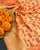 Traditional Khadi Georgette Peach Color  Banarasi Bandhani Saree