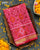 Traditional Panchanda Design Peach Pink Single Ikat Rajkot Patola Saree