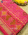 Traditional Panchanda Design Peach Pink Single Ikat Rajkot Patola Saree