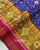 Traditional Buttonful Design Pink and Blue Single Ikat Rajkot Patola Saree