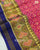 Traditional Buttonful Design Pink and Blue Single Ikat Rajkot Patola Saree