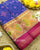 Exclusive Panchanda Design Pink and Blue Single Ikat Rajkot Patola Saree