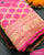 Traditional Khadi Georgette Pink and Light Green Banarasi Bandhani Saree