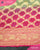 Traditional Khadi Georgette Pink and Light Green Banarasi Bandhani Saree