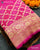 Traditional Khadi Georgette Pink Banarasi Bandhani Saree